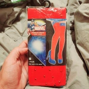 NWT Marvel American Dream Thigh High Stockings Adult One Size Fits Most Standard